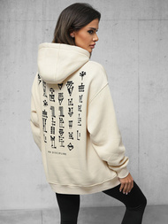 Smėlinis džemperis su gobtuvu OZONEE O/SWE23017Z