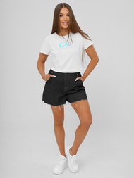 Baltai-mėtiniai moteriški marškinėliai OZONEE JS/RJ77542