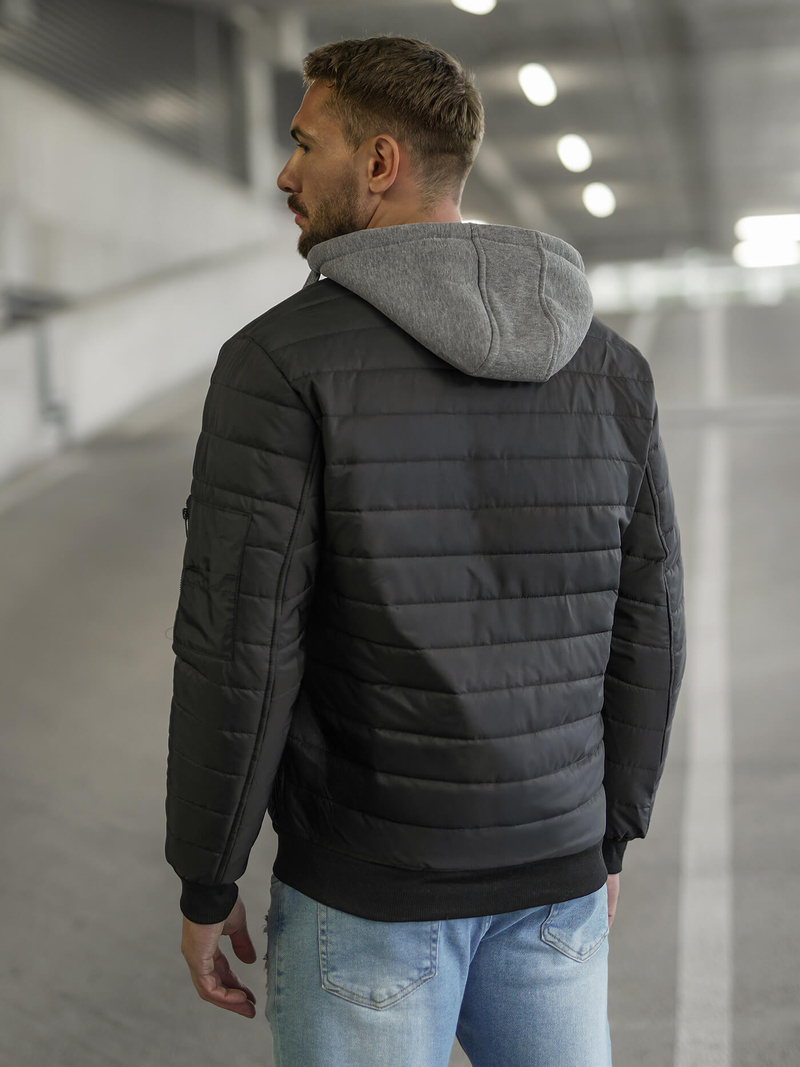 Juoda vyriška striukė OZONEE JS/8M985/392Z