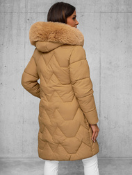 Smėlinis moteriška striukė OZONEE JS/16M9202/62Z