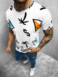 Balti vyriški marškinėliai OZONEE O/BL50