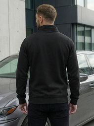 Juodas vyriškas džemperis su užtrauktuku OZONEE JS/2002Z