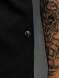 Juodas vyriški marškinėliai OZONEE NB/3011