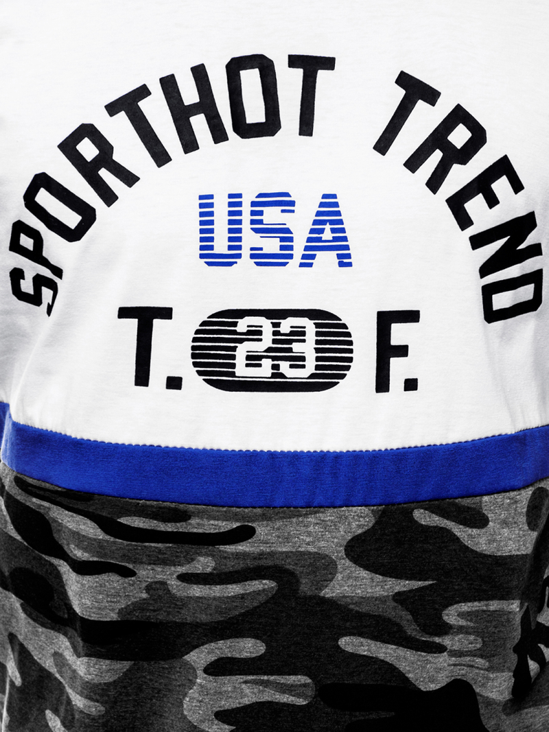 Balti vyriški marškinėliai OZONEE JS/SS10983