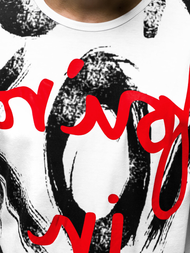 Balti vyriški marškinėliai OZONEE JS/KS1985Z