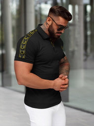 Juodi vyriški polo marškinėliai OZONEE O/QQ1337