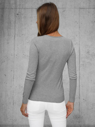 Tamsiai-pilkas moteriškas megztinis OZONEE JS/8006/3