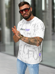 Baltas vyriški marškinėliai OZONEE O/YN2/621