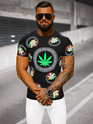 Juodi vyriški marškinėliai OZONEE O/T135/3