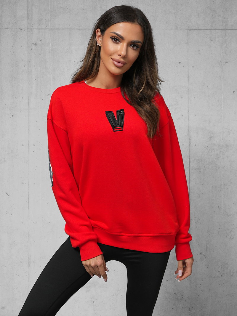 Raudona džemperis OZONEE O/SWE23034Z