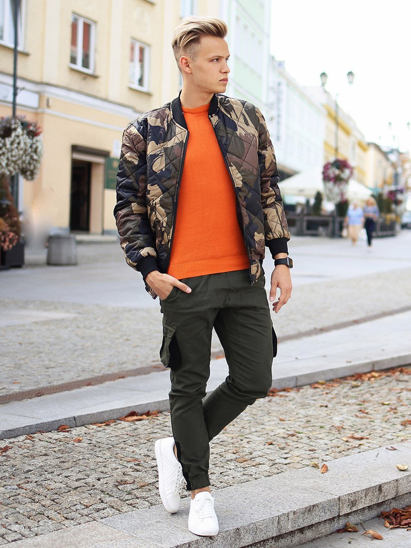 Žalios vyriškos jogger stiliaus kelnės OZONEE A/705