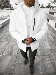 Žieminė Balta vyriška striukė OZONEE JS/HH011/45Z