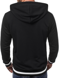 Juodas vyriškas džemperis su gobtuvu OZONEE A/1009Z