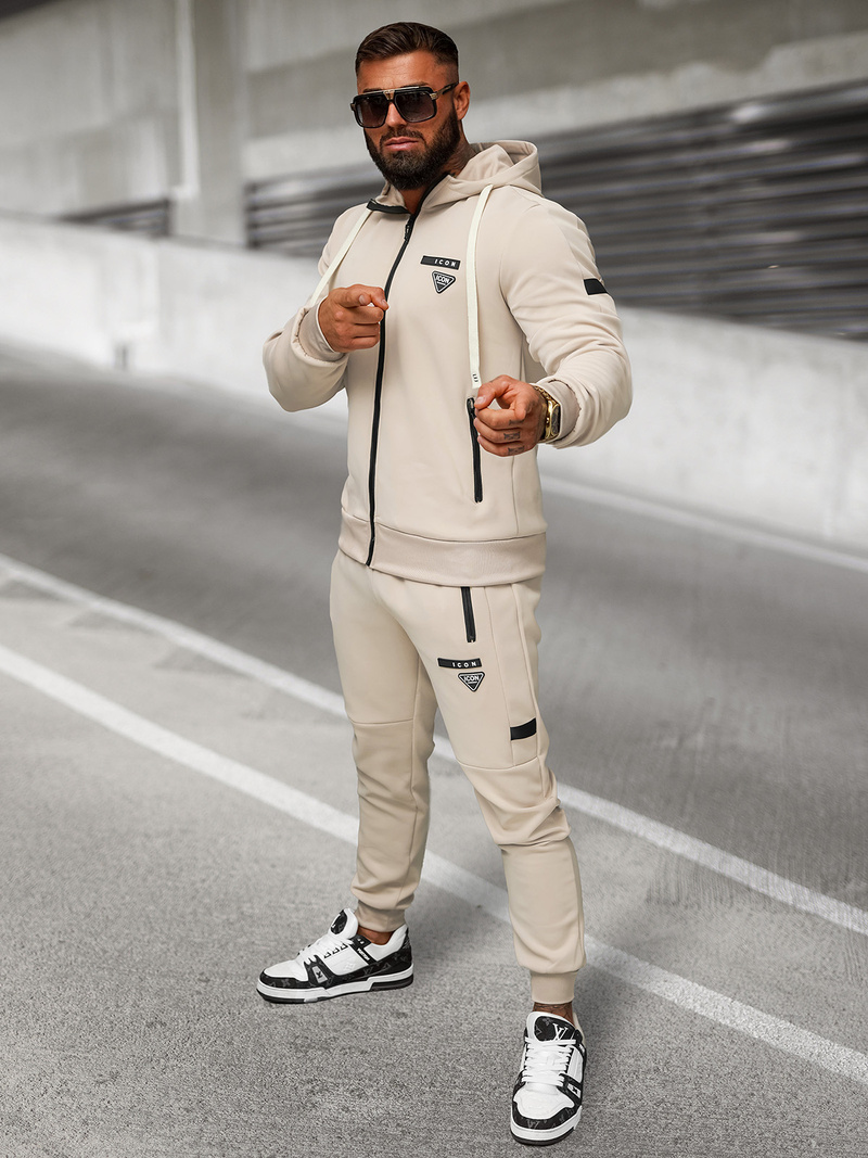 Smėlinė vyriškas sportinis kostiumas OZONEE O/LN11760