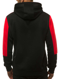 Juodas vyriškas džemperis su gobtuvu OZONEE JS/KS2168