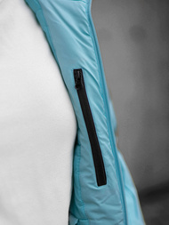 Šviesiai-mėlyna moteriška žieminė striukė OZONEE JS/HH012/41Z