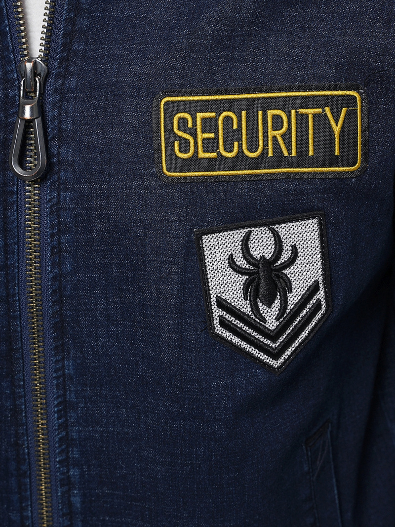 Granatinė vyriška džinso striukė OZONEE NB/MJ509B