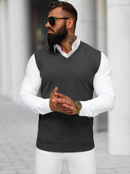 Grafitinis vyriškas megztinis OZONEE NB/MM6005/3Z