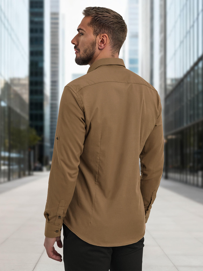 Ruda vyriški marškiniai OZONEE V/V187