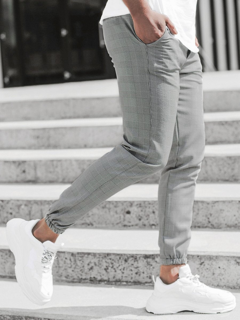 Pilki vyriškos chino kelnės OZONEE DJ/5255/21Z