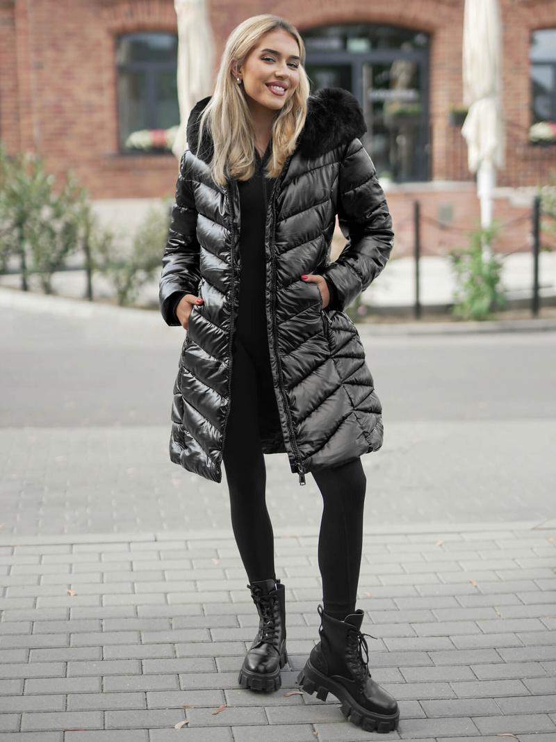 Juoda moteriška striukė OZONEE JS/16M9100/392Z