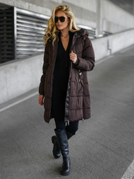 Šokoladas moteriška žieminė striukė OZONEE JS/16M9302/158