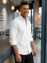 Balti vyriški marškiniai OZONEE V/V189