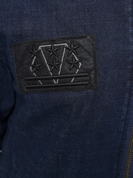 Granatinė vyriška džinso striukė OZONEE NB/MJ509B