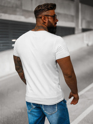 Baltas vyriški marškinėliai OZONEE JS/712007Z 