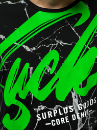 Juodi vyriški marškinėliai OZONEE JS/KS2015