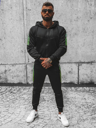 Juodas vyriškas sportinis kostiumas OZONEE JS/C8118