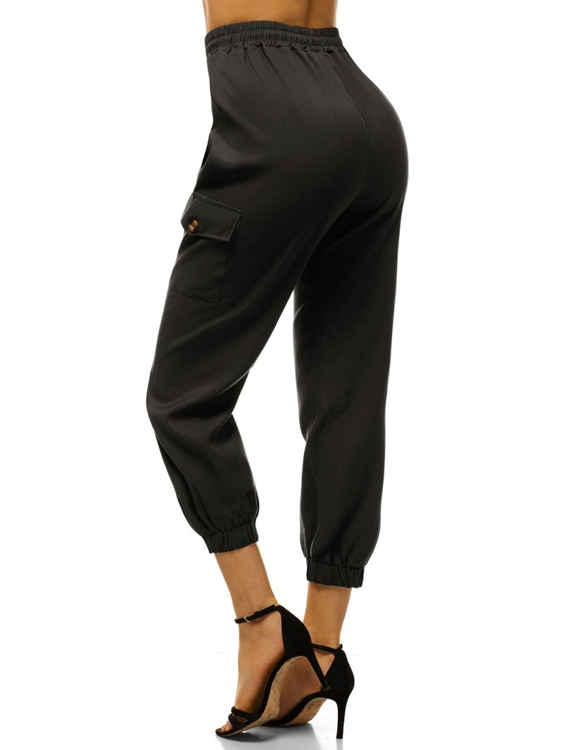 Juodos moteriškos jogger kelnės OZONEE O/HM003