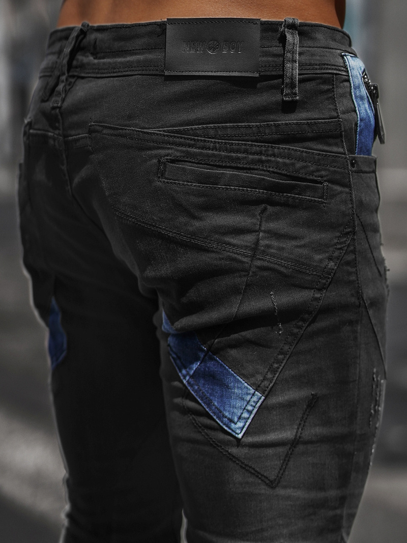 Juoda vyriški džinsai OZONEE NB/MP0025N