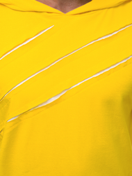 Geltoni vyriški marškinėliai su gobtuvu OZONEE A/1185Z