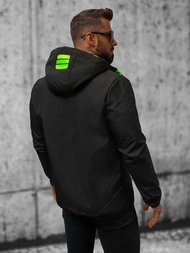 Juodai-zalia vyriška softshell striukė OZONEE JS/HH026/1AZ