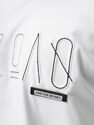 Baltas vyriški marškinėliai OZONEE O/QQ1185