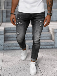 Juodai vyriški džinsai OZONEE NB/MP0169G