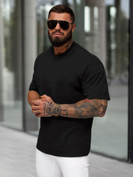 Juodi vyriški marškinėliai OZONEE JS/67T1298/3