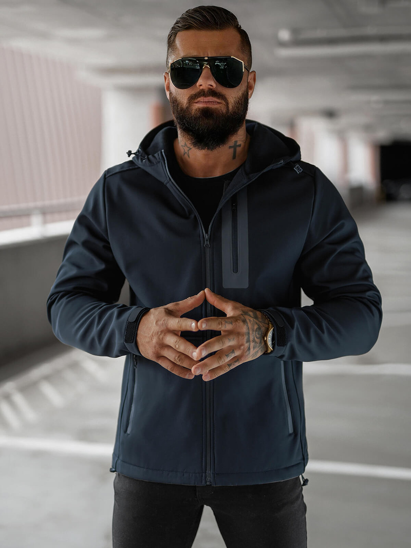 Granatinė vyriška softshelte striukė OZONEE JS/27B6513/25Z