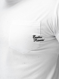 Baltas vyriški marškinėliai OZONEE O/QQ1387