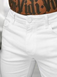 Balti vyriški džinsiniai šortai OZONEE O/UM873