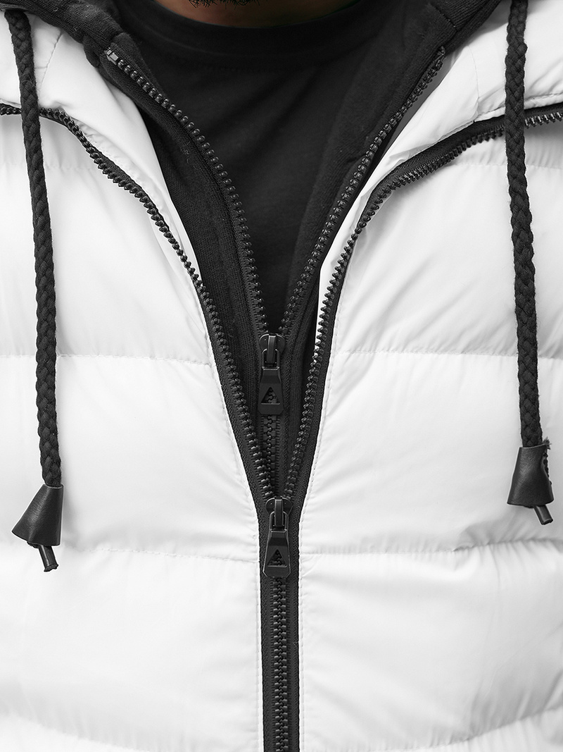 Balta vyriška žieminė striukė OZONEE N/7121