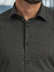 Juodi vyriški marškiniai OZONEE V/V184