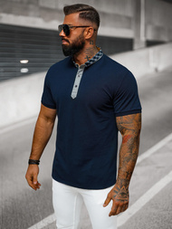 Granatinė vyriški polo marškinėliai OZONEE O/DA803