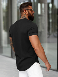 Juodi vyriški marškinėliai OZONEE O/B1211