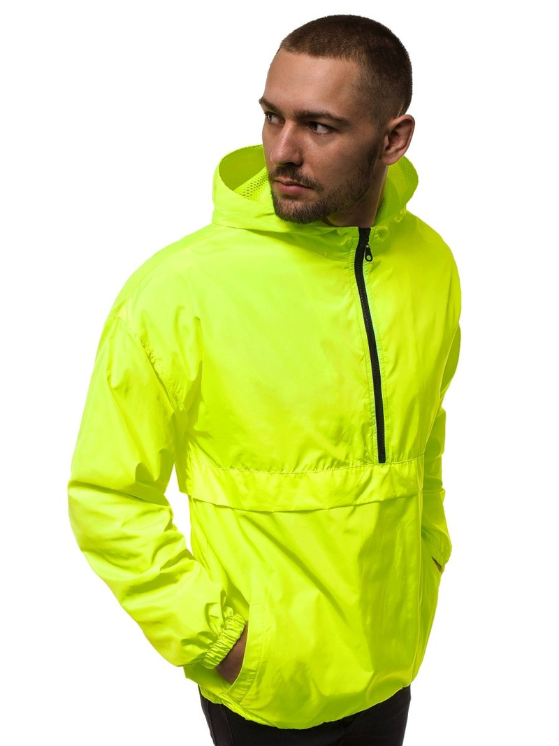 Pereinamojo laikotarpio geltonai-neoninis vyriška striukė OZONEE MACH/5001K