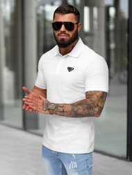 Balta vyriški polo marškinėliai OZONEE NB/MT3122