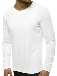 Balti vyriški marškinėliai ilgomis rankovėmis OZONEE JS/CX01