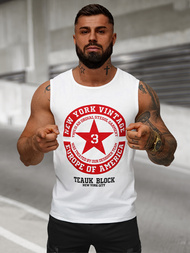 Balti vyriški berankoviai marškinėliai OZONEE JS/8B1721/1Z