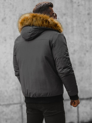 Pilka vyriška žieminė striukė OZONEE JS/M2019/105